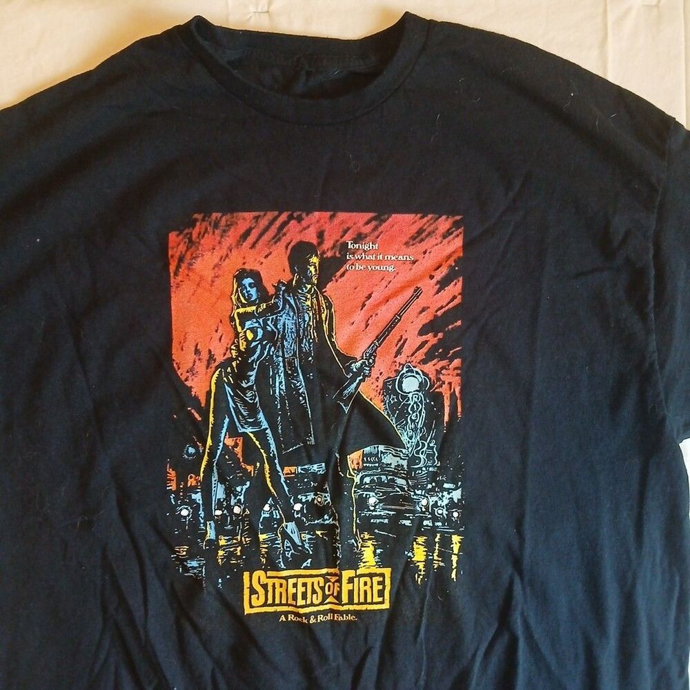 Streets Of Fire Movie Poster T Shirt 2XL Lane Pare Classic Rock Roll Fable